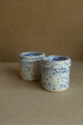Mezcalero Set (Two Pieces) — White and Blue Speckled Glaze