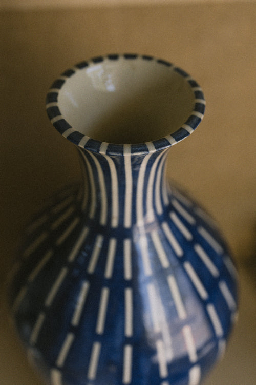 Blue Stripe Vase