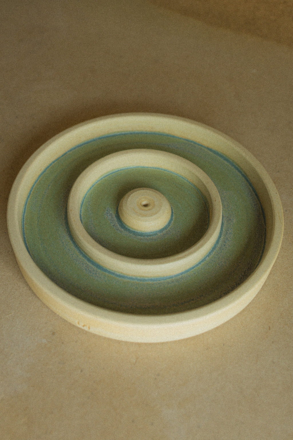 Incense Holder - light blue and green